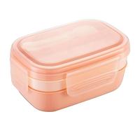 VINATO Lunch Box 1900ml, Porta Pranzo Ufficio per Adulti con 3 Scomparti e Posate, Lunch Box Microonde per Ufficio, Scuola e Viaggi, Senza BPA (Rosa)