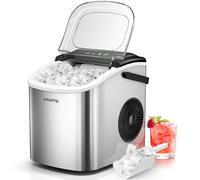 VINATO Macchina per il Ghiaccio, 9 Cubetti di Ghiaccio in soli 6-8 Minuti, Macchina per il Ghiaccio 12kg/24h, Macchina ghiaccio casa Portatile per Cucina, Bar, Campeggio