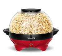 VINATO Macchina Popcorn, Macchina Pop Corn da 5 Litri per la Casa, con Rivestimento Antiaderente e Superficie Riscaldante Rimovibile, Macchina per Pop Corn Silenziosa e Veloce