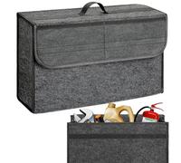 VINATO Organizer per Bagagliaio Auto in Feltro, Borsa Bagagliaio con 2 Tasche in Rete, Robusto - per Attrezzi e Cura dell'Auto Accessori per Auto (44x15x28cm)