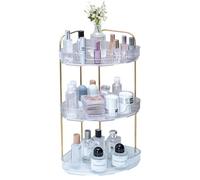 VINATO Organizzatore 90° 3 Livelli per Cucina & Bagno Scaffale Spezie/Cosmetici, Make Up Organizer Trasparente