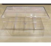 VINATO Organizzatore per Accessori Capelli con 4 Scompartimenti, Multifunzionali Organizzatore in PS,Trasparente Portaoggetti per Elastici Fermagli Fiocchi,Contenitori per Bagno Camera letto Toeletta