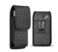 VINATO Porta Cellulare da Cintura, Porta Telefono con Clip e Moschettone, Custodia Cellulare Verticale per Telefoni 5.7-6.3 Pollici, Ideale per Zaino e Attività All'aperto, Nera