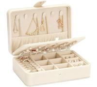 VINATO Portagioie Donna da Viaggio come Porta Gioielli per Orecchini, Collane e Anelli - Compatto 16,5×12×5,7cm Portagioie da Viaggio Regalo