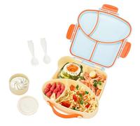 VINATO Portapranzo con 4 Scomparti 900ML, Lunch Box BPA Free, Schiscetta Pranzo con Posate, Ideale per Picnic - Blu