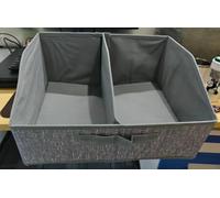 VINATO Scatole per Armadio, Organizer, Contenitori per Armadio Salvaspazio, Scatole Portaoggetti Pieghevoli con Partizioni Regolabili, 2 Pezzi Grigio