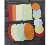 VINATO Set 360 Cartoncini per Moderazione - 3 Forme e 6 Colori Vivaci - Carte Lavagna per Workshop, Brainstorming e Riunioni