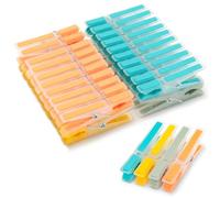 VINATO Set da 40 Mollette per Bucato, con Testa in Silicone Morbido e Impugnatura Antiscivolo, Mollette Multiuso per Biancheria, Alimenti, Ufficio e Casa