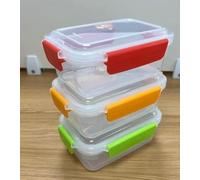 VINATO Set di 3 Contenitori Ermetici per Alimenti da 0.75 Litri, Contenitore Plastica con Coperchio Alimenti, 4 Chiusure di Sicurezza, Senza BPA Contenitore Cibo per Microonde e Lavastoviglie