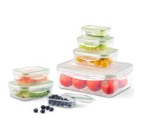 VINATO Set di 7 Contenitori per Alimenti con Coperchi, Contenitori Ermetici in Plastica, Scatole Rettangolari per Preparazione dei Pasti, Senza BPA, 0,12-2,5L, per Microonde Lavastoviglie Frigorifero
