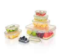 VINATO Set di 7 Contenitori per Alimenti con Coperchi, Contenitori Ermetici in Plastica, Scatole Rettangolari per Preparazione dei Pasti, Senza BPA, 0,12-2,5L, per Microonde Lavastoviglie Frigorifero