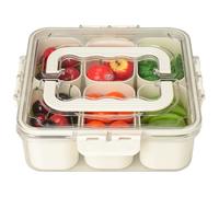VINATO Snack Box Porta Snack 6 Scomparti - BPA Free, Portatile Multiuso per Frutta/Spezie, Adatto al Frigorifero | Contenitore Per Snack Con Scomparti