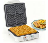 VINATO Waffle Maker, Macchina Waffle per 4 Waffel, 1200W Calore Rapido e Stabile, Piastra Waffle con Rivestimento Antiaderente Delle Piastre Riscaldanti, Regolazione Continua Della Temperatura, Bianco