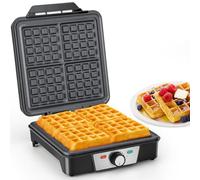 VINATO Waffle Maker, Macchina Waffle per 4 Waffel, Calore Rapido e Stabile, Piastra Waffle con Rivestimento Antiaderente Delle Piastre Riscaldanti, Regolazione Continua Della Temperatura