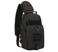 VINBAGGE Monospalla Uomo,Zaino Monospalla Monospalla Uomo Piccolo Borsa Petto Regolabile Velcro Per Sport Pesca Campeggio Escursionismo Ciclismo Trekking(Nero)