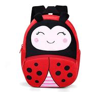 VINBAGGE Zaino per bambini per asilo nido e scuola per bambini, regalo di compleanno per bambini, borsa per animali domestici, cartone animato, carino per neonato, 1-3 anni, Coccinella A, S, Moderno