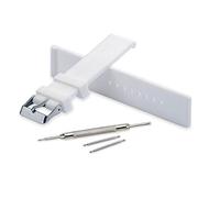 VINBAND Cinturini Orologi Alta Qualità Impermeabile Caucciù Donna Uomo Nero morbido - 18mm, 20mm, 22mm, 24mm Gomma Cinturino Orologio con Strumento (22mm, Bianco)