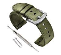 VINBAND Cinturini Orologi Alta qualità Nylon Orologi Bracciale - 18mm, 20mm, 22mm, 24mm Cinturino Orologio Addensare Dell'acciaio Inossidabile (20mm, Verde militare)