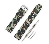 VINBAND Cinturini Orologi Alta qualità Orologi Bracciale Caucciù Camuffare Addensare All'aperto - 20mm, 22mm, 24mm Gomma Cinturino Orologio Fibbia Dell'acciaio Inossidabile Spazzolato (22mm, Verde)