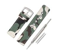 VINBAND Cinturini Orologi Alta qualità Orologi Bracciale Militari dell'esercito Camuffare - 18, 20, 22, 24mm Cinturino Orologio Addensare Fibbia Dell'acciaio Inossidabile (24mm, Camuffamento Verde)