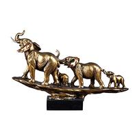Vinbcorw Elefante - Dorato - Resina | Figura di animale, scultura, statua, figura decorativa, oggetto decorativo per la decorazione del desktop di casa regalo del soggiorno,5