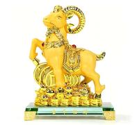 Vinbcorw ,Glücklich a2,L,Statua della Capra dello Zodiaco Cinese Feng Shui per la prosperità e la ricchezza Capodanno 2027