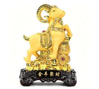 Vinbcorw ,Glücklich b3,S,Statua della Capra dello Zodiaco Cinese Feng Shui per la prosperità e la ricchezza Capodanno 2027