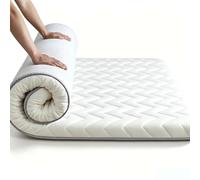 Vinbcorw Topper Soft, coprimaterasso Ortopedico da 5 cm, Memory Foam, Fodera per alleviare la Pressione, Traspirante, Lavabile, Topper per Un Sonno ristoratore,Bianca,120x190cm