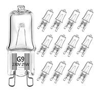VINBE ampolle halogène G9 T4 25W JCD Bi-Pin 250LM 230V dimmerabile, 2700K blanc chaud, pour lustres, lampes d'armoire, lampes de paysage, appliques murales (confezione da 12)