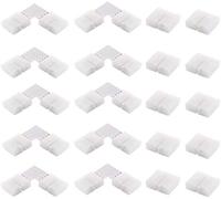 VINBE Connecteur d'angle LED, confezione da 20 connettori di bande lumineuse 10 pezzi en forme de L + 10 pezzi 4 broches pour conducteur 5050 SMD RGB 4