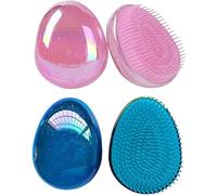 VinBee Spazzola districante per capelli per districare i capelli, senza tirare, per donne e bambini, colorata, per ogni tipo di capelli rosa e blu, 2 pezzi (blu e rosa)