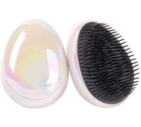 VinBee Spazzola districante per capelli per donne, ragazze e bambini mini spazzola per capelli bagnati e asciutti pettine compatto (bianco perla)