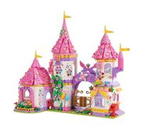 Vinbosion Set di blocchi da costruzione,Ragazze Principessa Castello Giocattoli da costruzione con carrozza,Regalo per Natale,compleanno,Capodanno(1460PCS)