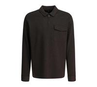 Vince - Polo Testurizzata a Maglia con Mezza Zip - - Tops - Uomo - Marrone - S