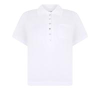 Vince, ,Tops ,Donna ,Bianco ,S Polo Crop con Taschino in Cotone