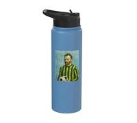VINCENT AMA IL CALCIO IN UN RITRATTO GIALLO E VERDE Stainless Steel Insulated Water Bottle