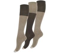 Vincent Creation 3 Paia Calze Lunghe al Ginocchio, Donna, Marrone, 39-42 EU