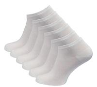 Vincent Creation 6 Paia di Calze bambu Sportive per uomo e donne, bianco, Gr. 39-42