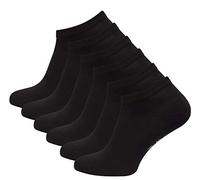 Vincent Creation 6 Paia di Calze bambu Sportive per uomo e donne, nero, Gr. 35-38