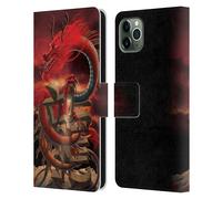 VINCENT HIE DRAGONI CUSTODIA COVER A PORTAFOGLIO PER APPLE iPHONE TELEFONI