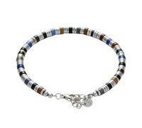 Vincent Paul BRACCIALE UOMO DONNA LAPISLAZZULI OCCHIO DI TIGRE OSSIDIANA EMATITE PIETRE DURE NATURALI ACCIAIO INOSSIDABILE