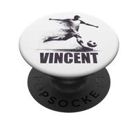 Vincent Soccer Boys Personalizzato Nome Vincent PopSockets PopGrip Adesivo