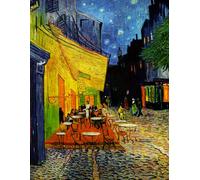 Vincent Van Gogh Cafe Terrace at Night LARGE Notebook: 8.5" x 11" Lined Journal, College Ruled, 120 Pages