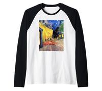 Vincent Van Gogh Cafe Terrace at Night Maglia con Maniche Raglan