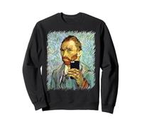 Vincent Van Gogh Divertente Cellulare Selfie Auto Ritratto Felpa