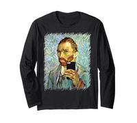 Vincent Van Gogh Divertente Cellulare Selfie Auto Ritratto Maglia a Manica