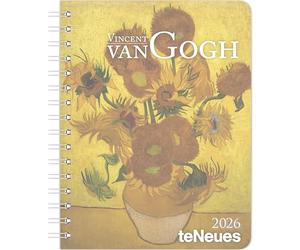 Vincent van Gogh - teNeue, Vincent van Gogh Diary 2026, calendario a libro, 17 x 22 cm, calendario settimanale deluxe con capolavori per fan e amanti dell'arte: Diary