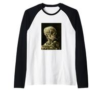 Vincent Van Gogh Testa di Uno Scheletro con Una bruciatura Maglia con Maniche Raglan
