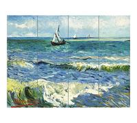 Vincent Van Gogh Zeegezicht Bij Les Saintes Maries De La Mer XL Giant Panel Poster (8 Sections) Santo Manifesto