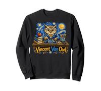 Vincent Van Owl Wise Owl Artist Painting Art Felpa